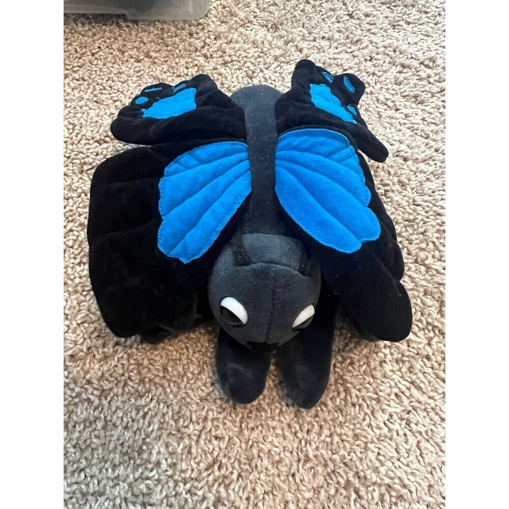 Vintage 1990s Plush Creations | Hand Puppet Blue and Black Butterfly